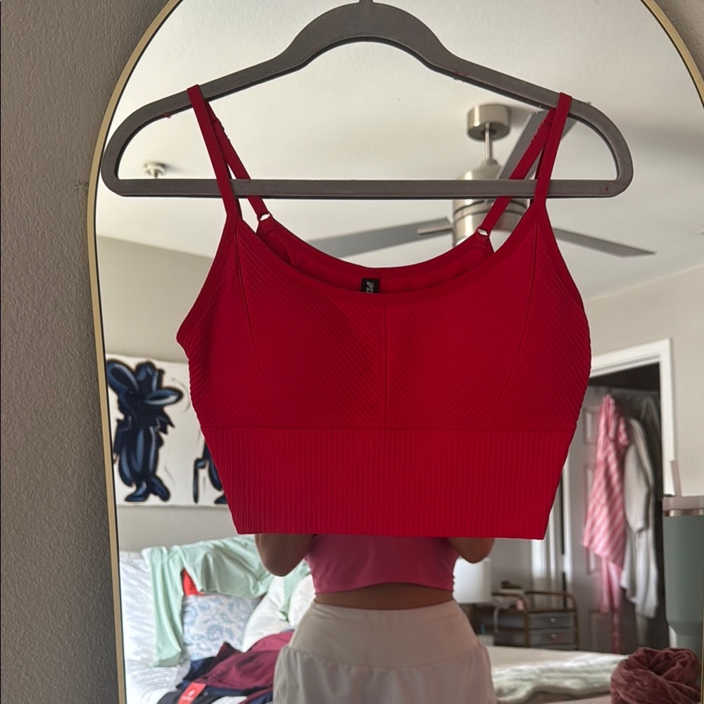 Women's Red Workout Top